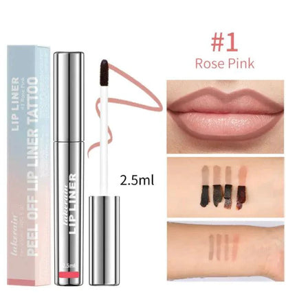Mandotos Velvet Matte No-Transfer Lipstick in deep red, showcasing smooth, matte finish on lips.