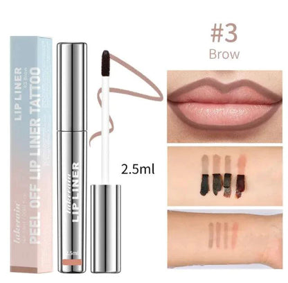 Mandotos Velvet Matte No-Transfer Lipstick in elegant shade, showcasing smooth, matte finish on lips.