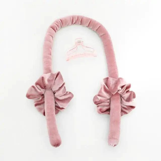 Mandotos Velvet No-Heat Curling Kit with soft curlers for damage-free, all-day comfortable curls on a white background.