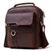 Mandotos vintage leather messenger bag with adjustable strap, front flap and classic design, ideal for everyday use.