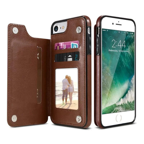 Vintage leather organizer by Mandotos with multiple compartments and classic design, perfect for keeping essentials organized.