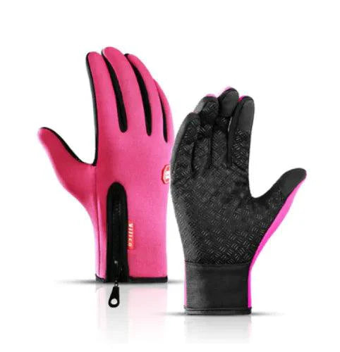 Mandotos WarmRide Touch Gloves in black, featuring touchscreen-friendly fingertips and soft insulating material for cold weather.
