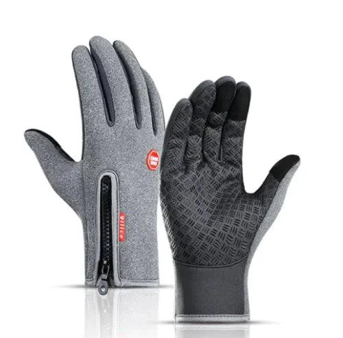 Mandotos WarmRide Touch Gloves in black, featuring touchscreen-compatible fingertips and soft, insulated fabric for winter warmth.
