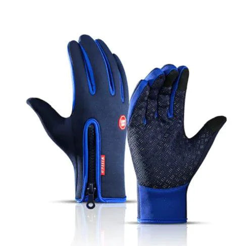 Mandotos WarmRide Touch Gloves in black, featuring touchscreen-compatible fingertips and soft insulated fabric for winter warmth.