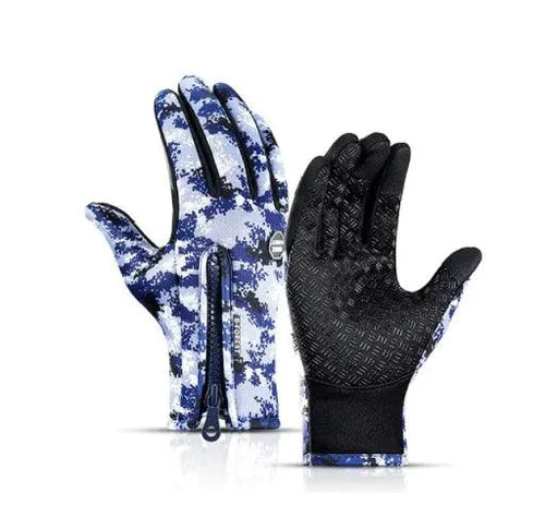 Mandotos WarmRide Touch Gloves in black, featuring touchscreen-compatible fingertips and soft, insulated fabric for cold weather.