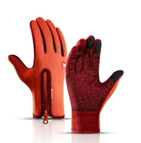 Mandotos WarmRide Touch Gloves in black, featuring touchscreen-compatible fingertips and soft, insulated fabric for winter warmth
