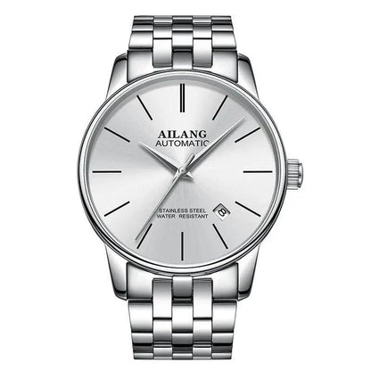 Men's automatic mechanical watch by MANDOTOS with a sleek design and stainless steel band.