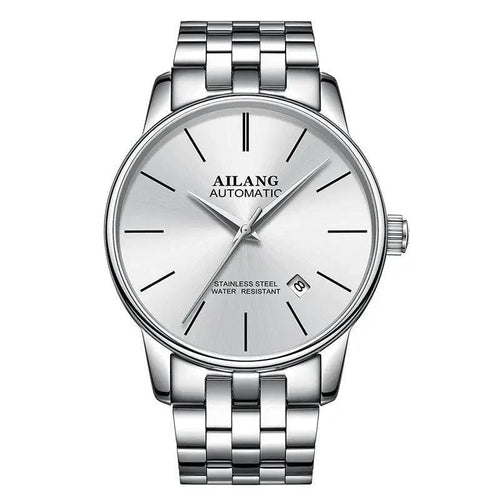 Men's automatic mechanical watch by MANDOTOS with a sleek design and stainless steel band.