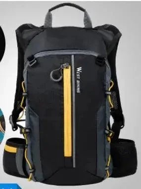 Mandotos water-resistant CycleGear backpack with multiple compartments and adjustable straps, suitable for cycling and outdoor use.