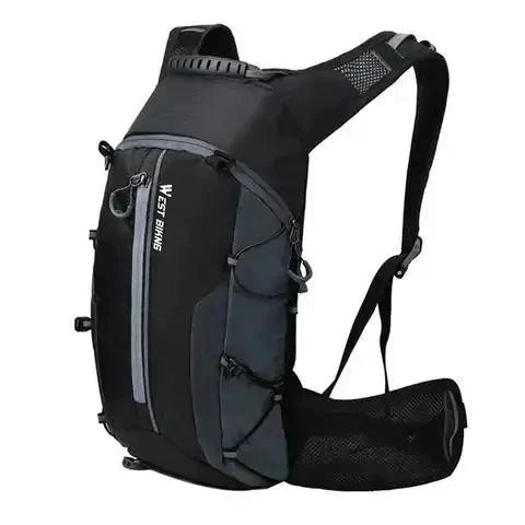 Mandotos water-resistant cycle gear backpack with multiple compartments, durable straps, and reflective accents for cyclists.