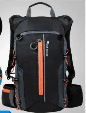 Mandotos water-resistant cycle gear backpack with multiple compartments and adjustable straps for cycling adventures.