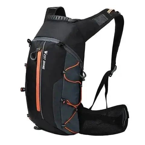 Mandotos water-resistant CycleGear backpack with multiple compartments and adjustable straps, designed for cycling enthusiasts.