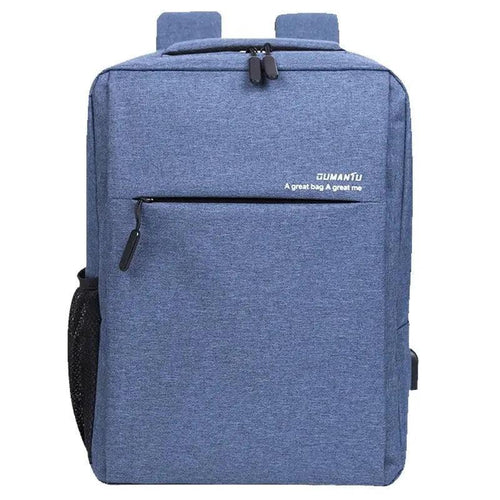 Mandotos waterproof and shockproof rechargeable backpack designed for laptops, with secure compartments and durable construction.