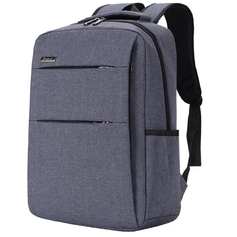 Mandotos waterproof and shockproof rechargeable backpack with a laptop compartment, featuring a sleek, durable design.