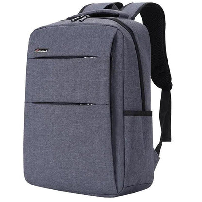 Mandotos waterproof and shockproof rechargeable backpack with a laptop compartment, featuring a sleek, durable design.