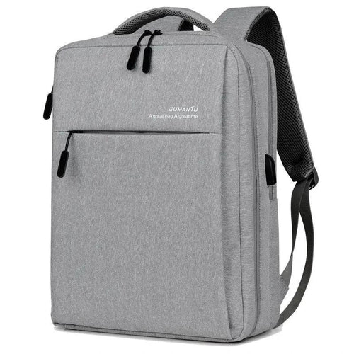 Mandotos waterproof and shockproof rechargeable backpack with laptop compartment, durable design and sturdy straps.