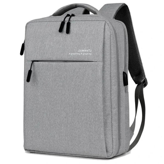 Mandotos waterproof and shockproof rechargeable backpack with laptop compartment, durable design and sturdy straps.