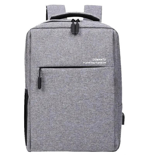 Mandotos waterproof and shockproof rechargeable backpack designed for laptops, featuring durable material and ergonomic straps.