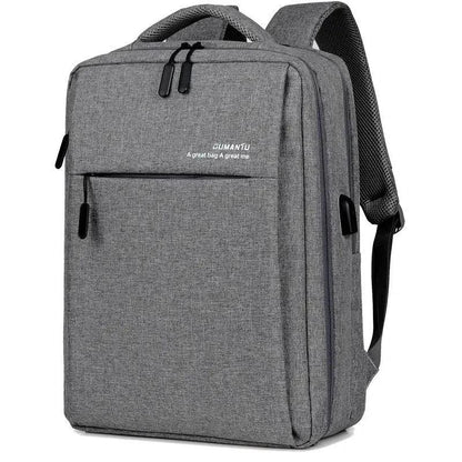 Mandotos waterproof and shockproof rechargeable backpack designed for laptops, with padded compartments and durable construction.