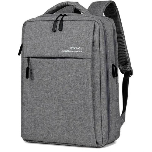 Mandotos waterproof and shockproof rechargeable backpack designed for laptops, with padded compartments and durable construction.