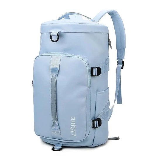 Mandotos waterproof gym and travel backpack with sporty and casual design, ideal for outdoor fitness and exercise activities.