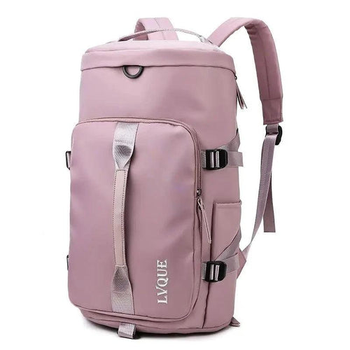 Mandotos waterproof gym and travel backpack with multiple compartments, designed for outdoor sports and casual use.