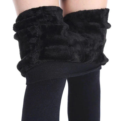 Mandotos winter women's leggings in solid color velvet with high waist, stretchy and warm for cold weather.