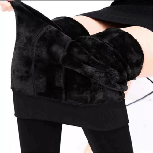 Mandotos winter women's leggings in solid color velvet, high waist, stretchy and warm for cold weather.