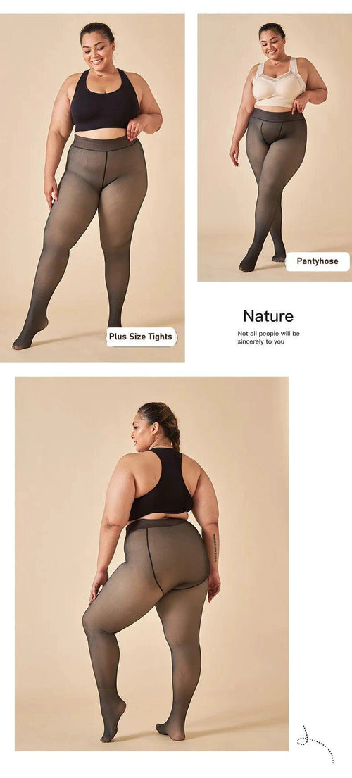 Mandotos Winter Velvet Fleece Thermal Tights with high waist, slim fit, and cozy fleece lining for warmth and comfort.