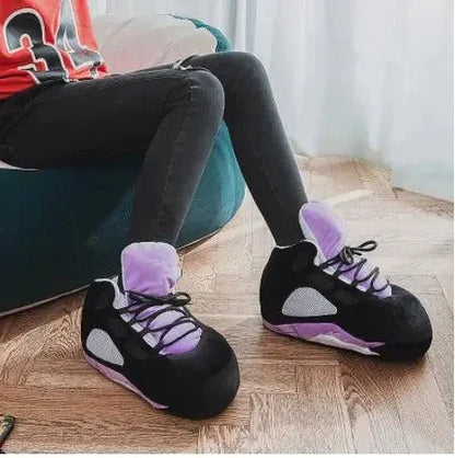 Mandotos winter warm slippers with plush lining, cozy indoor comfort, featuring soft fabric and slip-on design for cold weather.