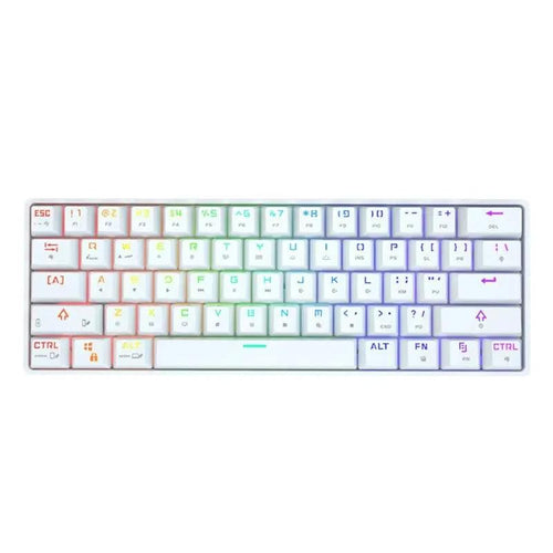 Mandotos wireless Bluetooth mechanical keyboard with dual-mode charging, featuring a sleek design and tactile keys.