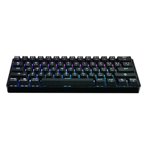 Mandotos wireless Bluetooth mechanical keyboard with dual-mode connectivity and built-in charging port.