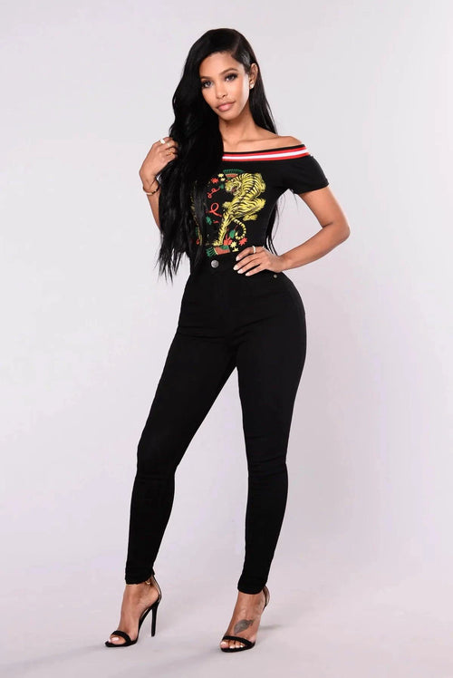 Mandotos women’s high waist stretch denim skinny jeans with full length, solid color, hip lift design, slim fit, bleach effect.