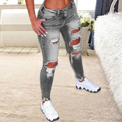 Mandotos brushed denim cargo pants for women, featuring a stretchy, stylish, and versatile fit with functional pockets and a relaxed silhouette.