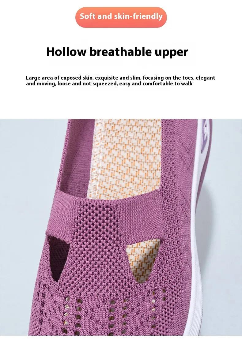 Mandotos women's airy mesh sneakers with breathable design and lightweight construction, featuring a sleek sporty look.