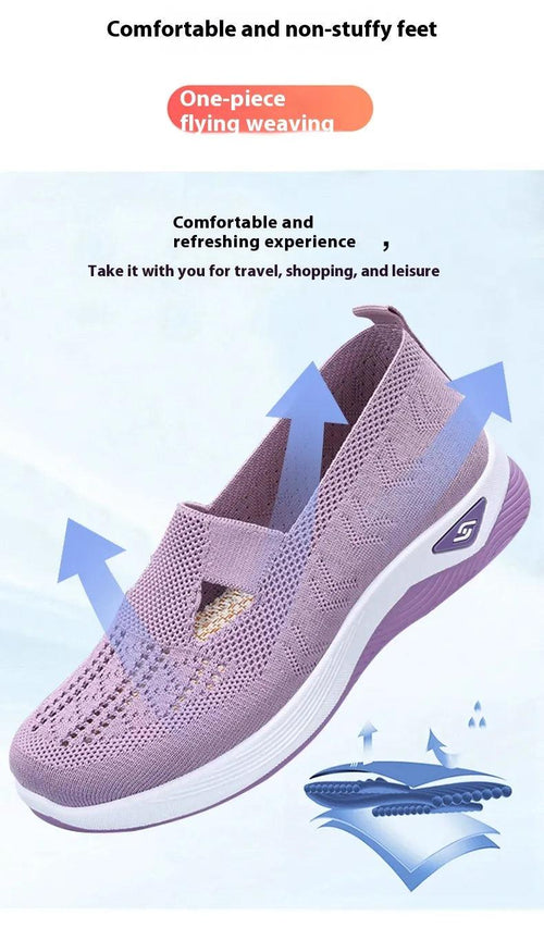 Women's airy mesh sneakers by MANDOTOS with breathable design and lightweight construction, ideal for casual and athletic wear.