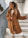 Women’s lamb wool coat by MANDOTOS, featuring a stylish design with a tailored fit and warm, soft fabric.