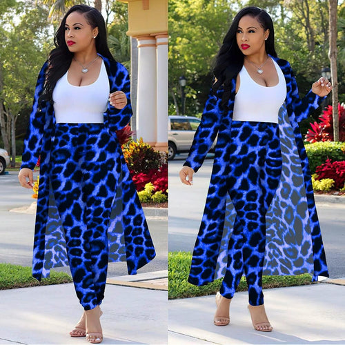 Women's long-sleeved leopard print suitcoat by MANDOTOS, stylish tailored blazer with bold animal print fabric.