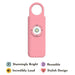 Mandotos women's self-defense safety alarm with keychain and flashing light, portable personal safety device for women.