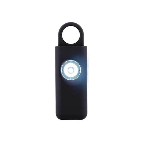 Mandotos women's self-defense safety alarm with keychain and flashing LED light for personal security and emergency alert.
