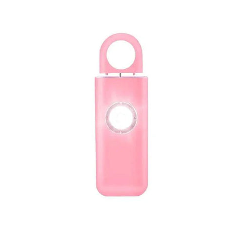 MANDOTOS women's self-defense safety alarm with keychain and activation button, compact personal security device for women.