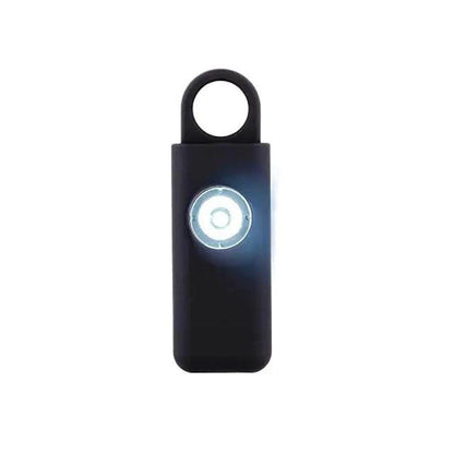 Mandotos women's self-defense safety alarm with keychain and LED light for personal security and easy portability.