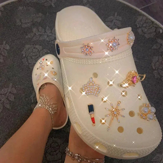 Comfortable women slippers shoes clogs by MANDOTOS with soft fabric and slip-on design, ideal for indoor wear.