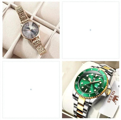 Mandotos women's luxury fashion watch with quartz movement, diamond accents, Geneva style, bracelet design, for casual and elegant wear.