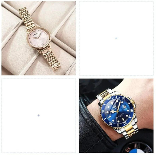 Luxury MANDOTOS women's quartz bracelet watch with diamond accents, stylish casual Geneva design with a classic lady bracelet silhouette.