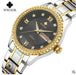 Mandotos WWOOR Elegance gold diamond quartz watch with a sleek design and sparkling diamond accents on the dial.