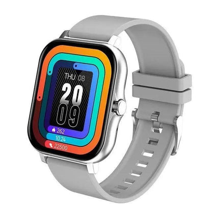 Mandotos Y13 Smart Watch showing digital display with pedometer, heart rate monitor, and Bluetooth call icons on a black strap.