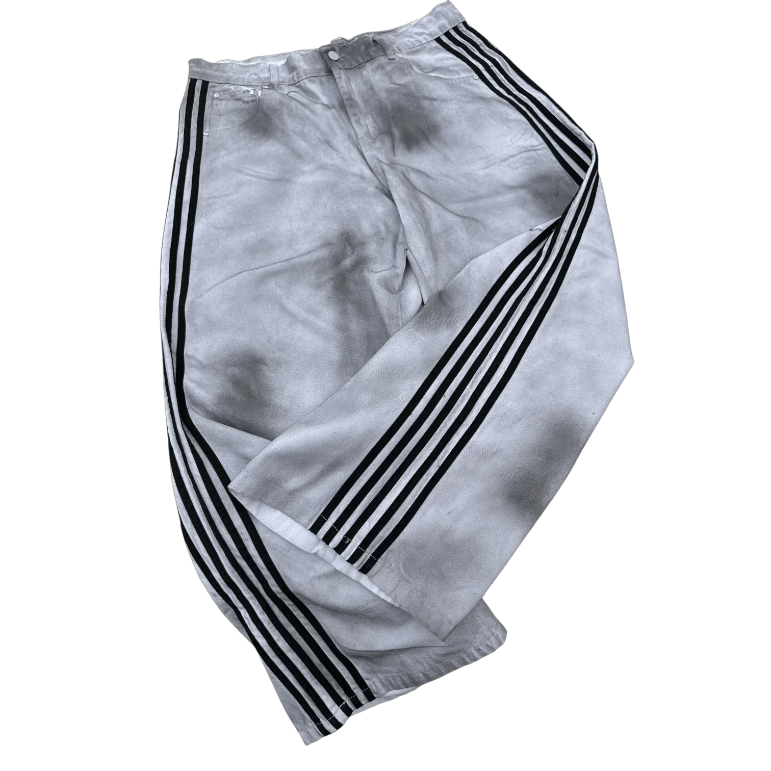 Mandotos Y2K baggy jeans with vintage striped embroidery, wide-leg streetwear sweatpants for men and women, casual hip-hop style