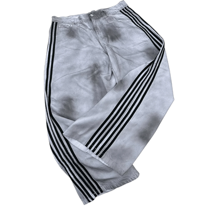 Mandotos Y2K baggy jeans with vintage striped embroidery, wide-leg streetwear sweatpants for men and women, casual hip-hop style
