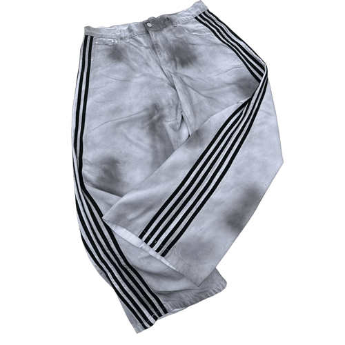 Mandotos Y2K baggy jeans with vintage striped embroidery, wide-leg streetwear sweatpants for men and women, casual hip-hop style